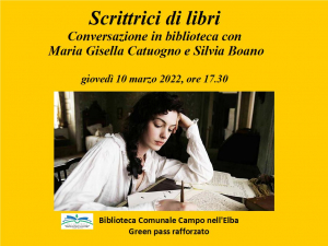 &quot;Scrittrici di Libri&quot;  conversazione con Gisella Catuogno e Silvia Boano