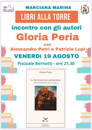 &quot;Libri alla Torre&quot;, il 19 agosto appuntamento con Gloria Peria