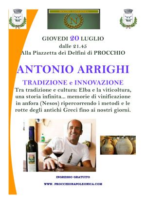 A Procchio Antonio Arrighi parlerà della storia della vinificazione elbana