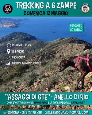 &quot;Trekking a sei zampe&quot; con Let&#039;s Dog, domenica 12 maggio