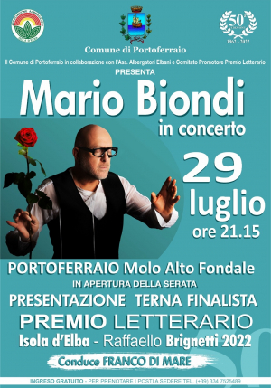 Concerto di Mario Biondi a Portoferraio. Come prenotare i posti a sedere