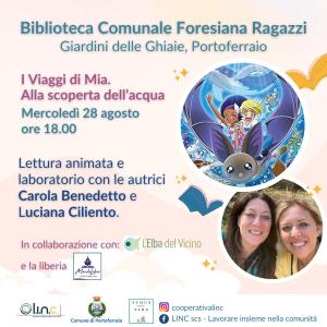 ‘I viaggi di Mia: alla scoperta dell’acqua’. Alla Biblioteca delle Ghiaie presentazione e laboratorio con le autrici