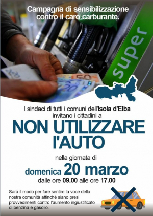 Domenica senza auto. Campagna di sensibilizzazione contro il caro carburante