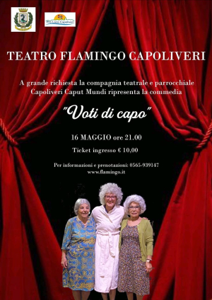 &quot;VOTI DI CAPO&quot;, la replica il 16 maggio al Teatro Flamingo