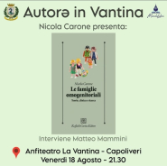 Stasera a Autorə in Vantina Nicola Carone ed il suo &quot;Le famiglie omogenitoriali&quot;