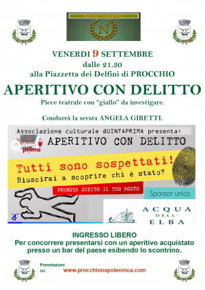 &quot;Aperitivo con delitto&quot; a Procchio