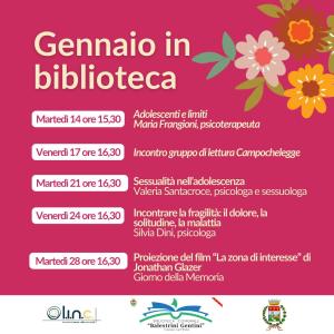 Gennaio in biblioteca: appuntamenti da non perdere