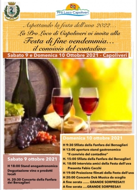 Il 9 e 10 ottobre a Capoliveri è Festa di Fine Vendemmia – aspettando la Festa dell’Uva 2022