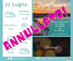 Enjoy Pianosa: annullato l’evento del 27 luglio a Pianosa