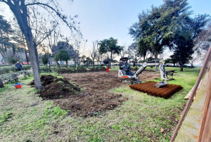 Fotonotizia: grandi lavori ai giardini delle Ghiaie, chiusi fino al termine degli stessi