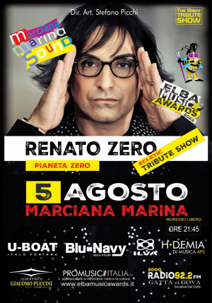 Stasera inizia il &quot;Marciana Marina Sound Festival&quot; con un omaggio a Renato Zero