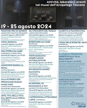 Continua l&#039;estate elbana dei musei e della cultura - Programma eventi  dal 19 al 25 Agosto