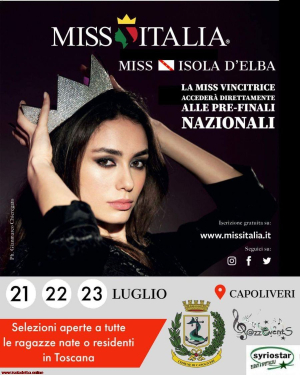 Miss Italia Isola d’Elba, si parte venerdì a Lacona