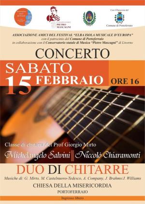 Duo di chitarre in concerto nella Chiesa della Misericordia a Portoferraio