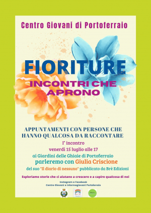 Giulia Criscione inaugura &quot;Fioriture&quot;, rassegna di incontri organizzata da Centro Giovani di Portoferraio