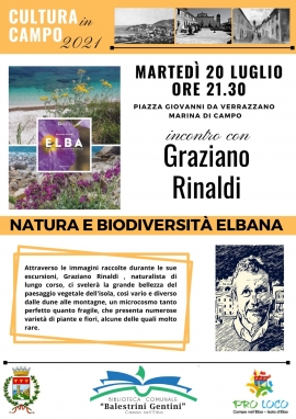 Biodiversità dell&#039;Elba, se ne parlerà con Graziano Rinaldi il 20 luglio a Marina di Campo