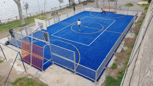 Completati i lavori dei campi polivalenti per basket, pallavolo e calcetto al Grigolo ed alle Ghiaie