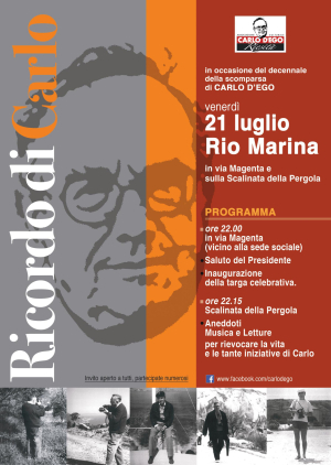 Il 21 luglio a Rio Marina una serata il ricordo di Carlo d&#039;Ego