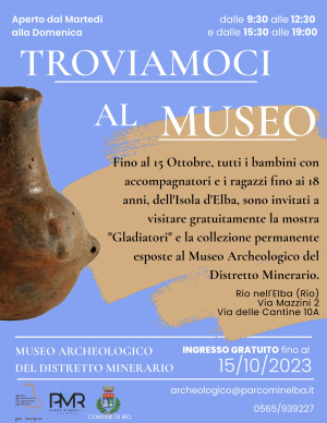 Museo Archeologico del Distretto Minerario, visite gratis fino al 15 ottobre per bambini e ragazzi elbani