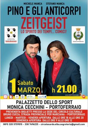 Il 1° marzo a Portoferraio “Zeitgeist – Lo Spirito dei Tempi… Comici!”