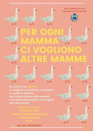 Oggi il primo incontro del “Club delle Mamme”