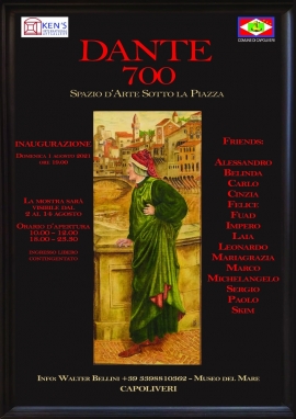 “Dante 700 Pensieri d’Arte Contemporanea”, a Capoliveri la collettiva a cura di Walter Bellini 