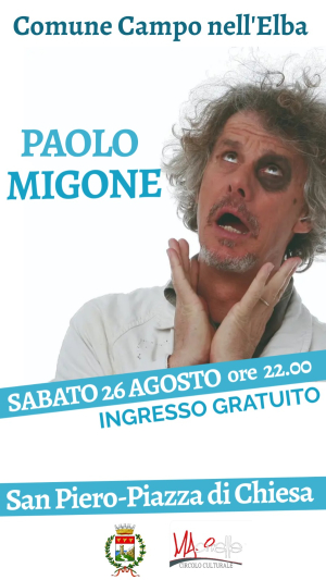 Il comico Paolo Migone in scena a San Piero