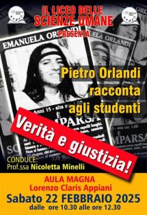 La vicenda di Emanuela Orlandi rivive per gli studenti del Liceo delle Scienze umane