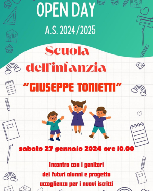 Open Day alla scuola dell&#039;Infanzia &quot;Tonietti&quot;