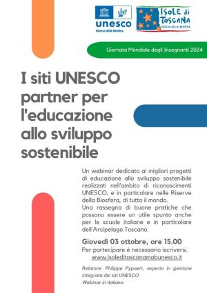 Giornata Mondiale degli Insegnanti 2024: “I siti UNESCO partner per l’educazione allo sviluppo sostenibile”