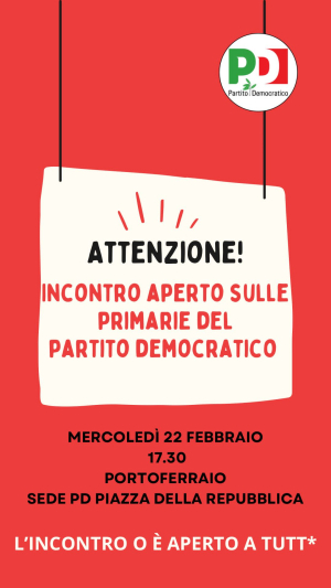 Incontro pubblico del PD in vista delle primarie di domenica