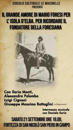 A San Piero si parlerà del grande amore di Mario Foresi per l&#039;Elba