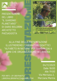 La Libreria &#039;Libri in Piazza&#039; presenta &quot;Il giardino planetario&quot; di Dario Boldrini