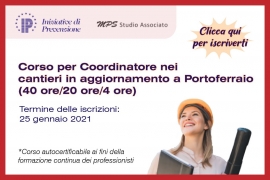 Corso di formazione per i coordinatori nei cantieri con Iniziative di Prevenzione