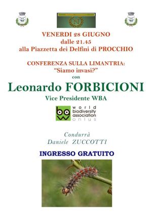 Siamo invasi dalla Limantria? -  Se ne parla a Procchio con l&#039;entomologo Leonardo Forbicioni