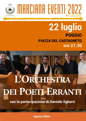 Musica d’autore a Poggio con l’Orchestra dei Poeti Erranti