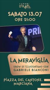 Stasera a Marciana lo show di illusionismo con Gabriele Bianconi