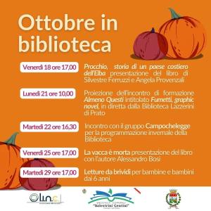 Gli eventi di ottobre in biblioteca a Campo