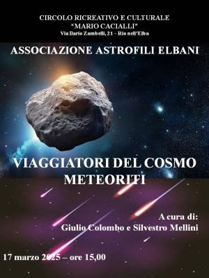 Rio Elba: il Circolo Cacialli con gli Astrofili per parlare di meteoriti