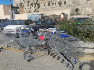 Carrelli sparpagliati - Il Comune ai supermercati: recuperateli o li mandiamo in discarica