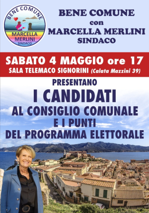 Il 4 maggio la candidata Marcella Merlini presenta la sua squadra