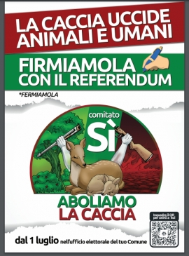 Raccolta firme per il referendum sull&#039;abolizione della caccia