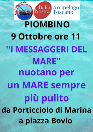 I Messaggeri del Mare a Piombino nuotano per un mare più pulito