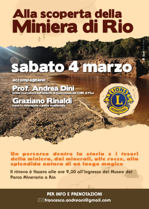 Visita al parco minerario di Rio con il Lions Club e un gruppo di studenti delle Scuole Superiori