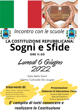 &quot;E&#039; compito di tutti conoscere e realizzare la Costituzione&quot; - Il Comune di Portoferraio incontra gli studenti