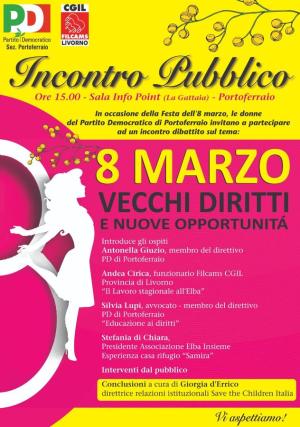 Incontro pubblico &quot;8 marzo, vecchi diritti e nuove opportunità&quot;