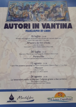 &quot;Autori in Vantina&quot;, a Capoliveri la nuova rassegna letteraria di MardiLibri