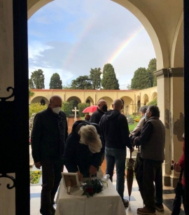 Il doppio arcobaleno che, insieme a tanti, ha salutato Jole. Il &quot;grazie&quot; della famiglia Mazzantini