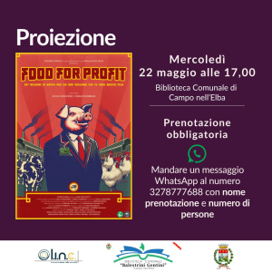 Cinema in biblioteca: ultimo appuntamento con &quot;Food For Profit&quot;