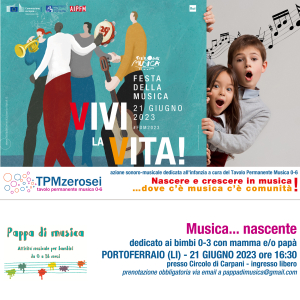 “Musica… nascente” un&#039;attività sonoro-musicale dedicata ai bimbi ed alle loro famiglie